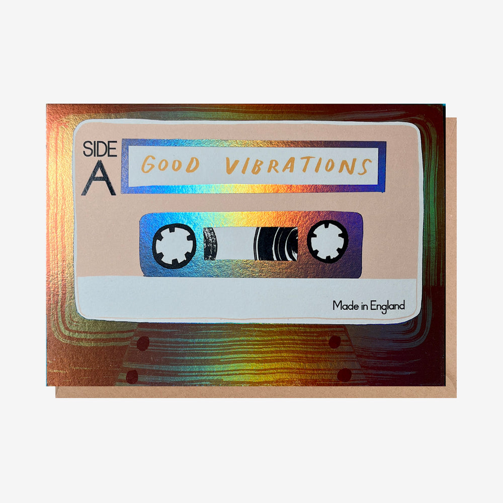 Good Vibrations Retro Greeting Card