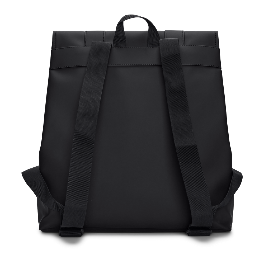 
                  
                    Back side of the Rains MSN Backpack.
                  
                
