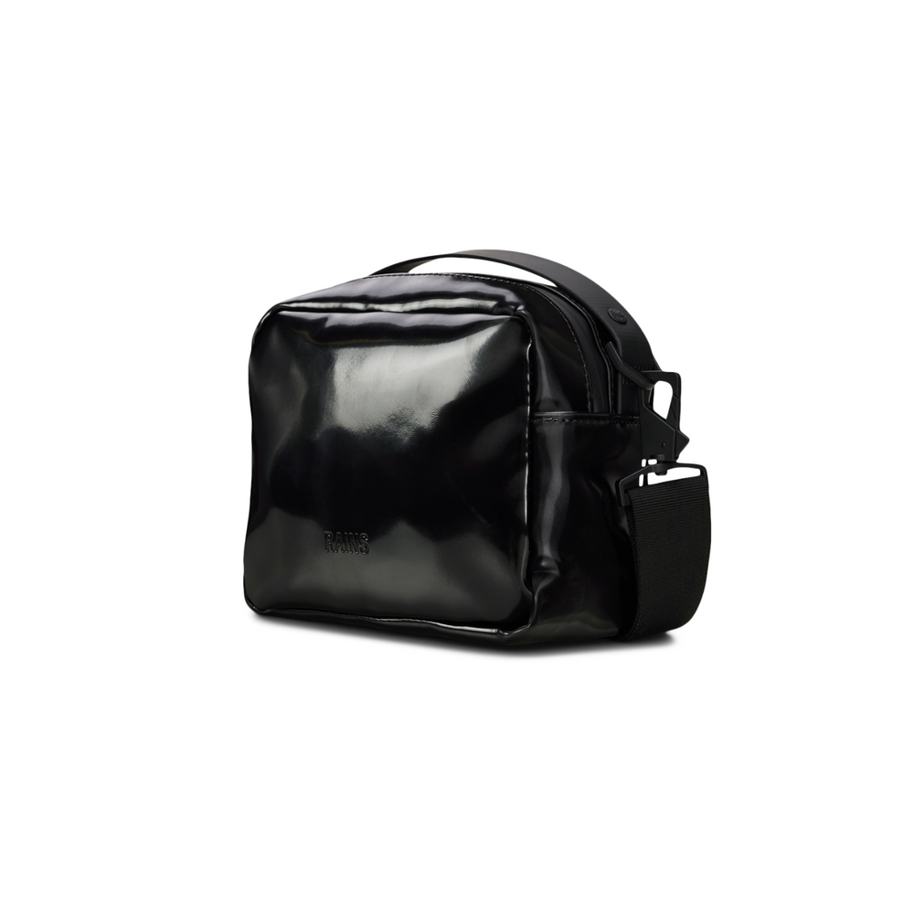 
                  
                    The Rains Box Bag sideways.
                  
                