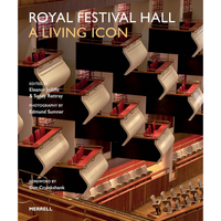 Book cover of 'Royal Festival Hall: A Living Icon' with interior view of the hall.