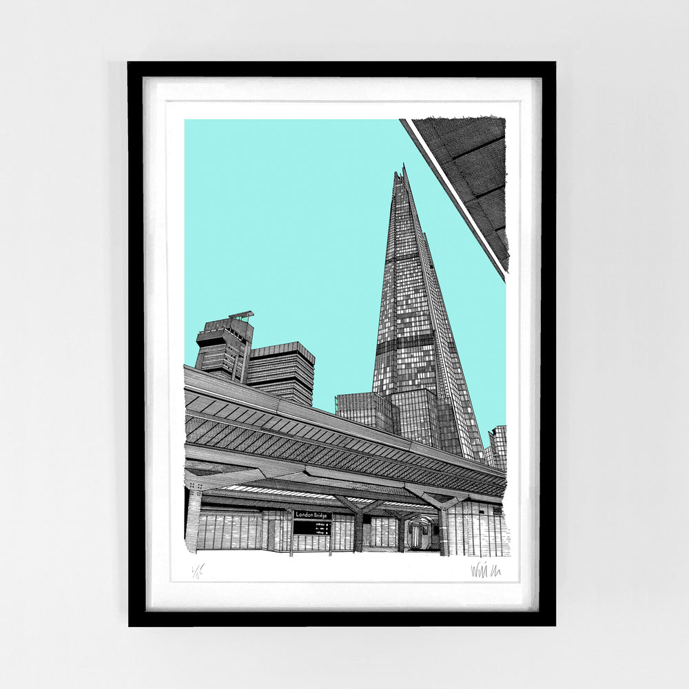 Shard from London Bridge Station Print