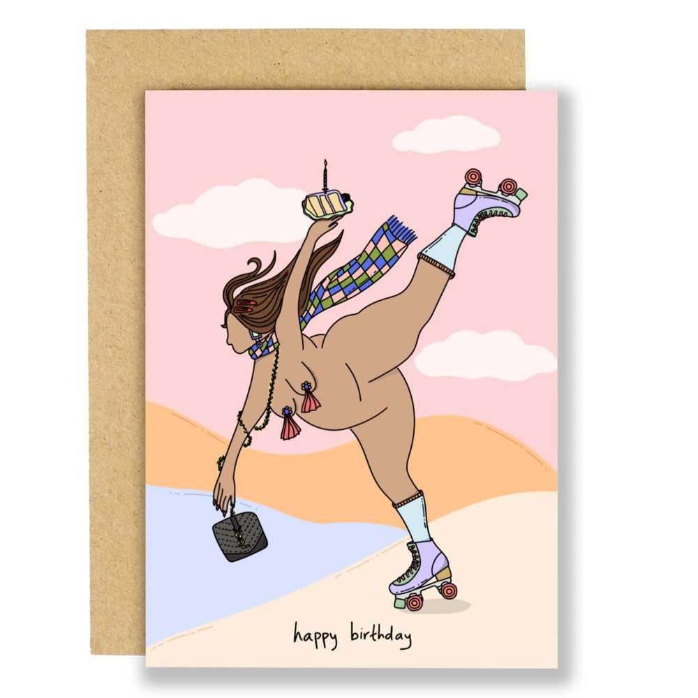 Skater Girl Birthday Card