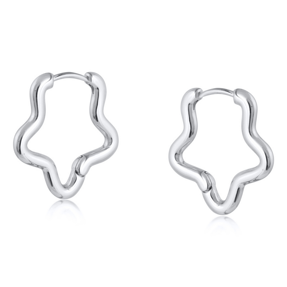 Soraya Squiggle Shape Hoop Earrings