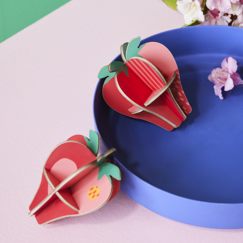 3D Pop Out Card Strawberries