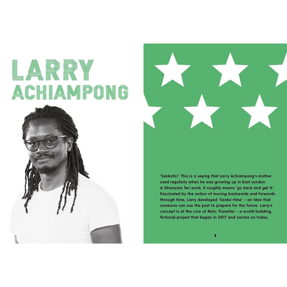 
                      
                        Internal double page spread featuring Larry Achiampong.
                      
                    