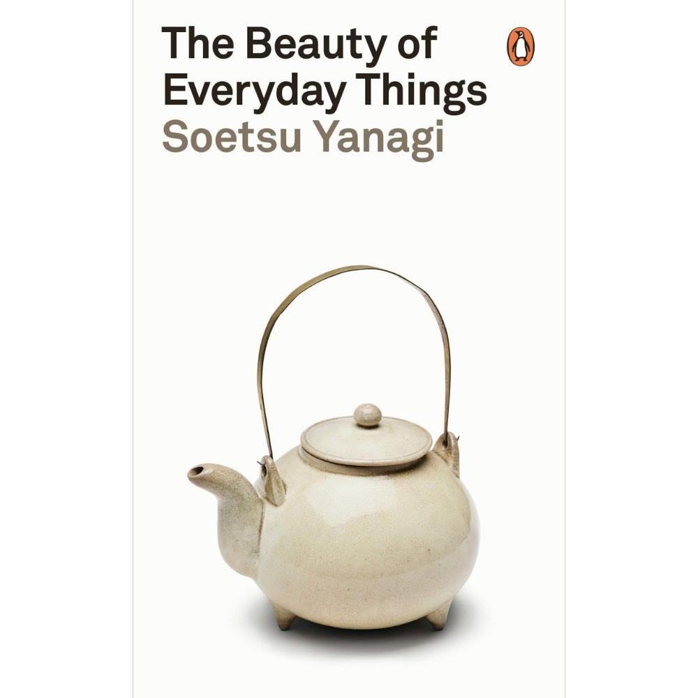 The Beauty of Everyday Things book cover showing a ceramic teapot with a large handle on plain white background.