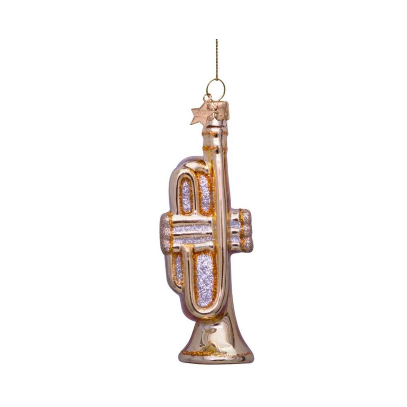 Glass Trumpet Ornament