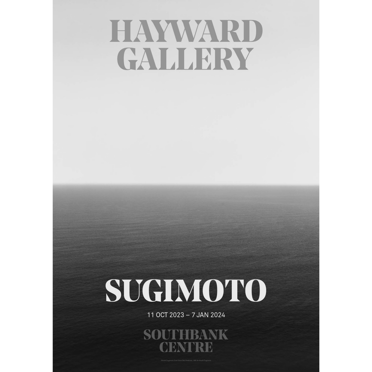 Sugimoto Seascapes Exhibition Poster Southbank Centre Shop