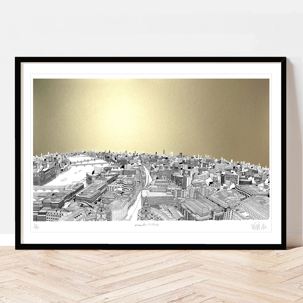 A View from St. Paul's Gold Print