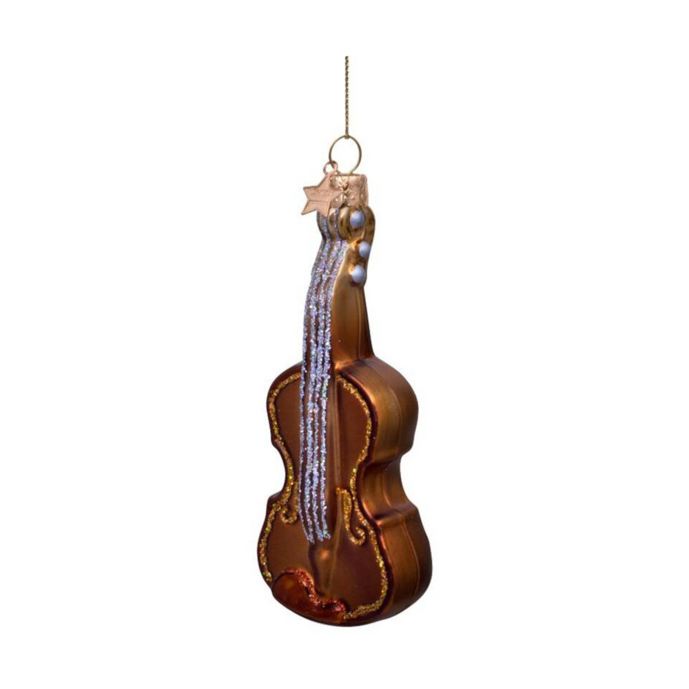 Glass Violin Ornament