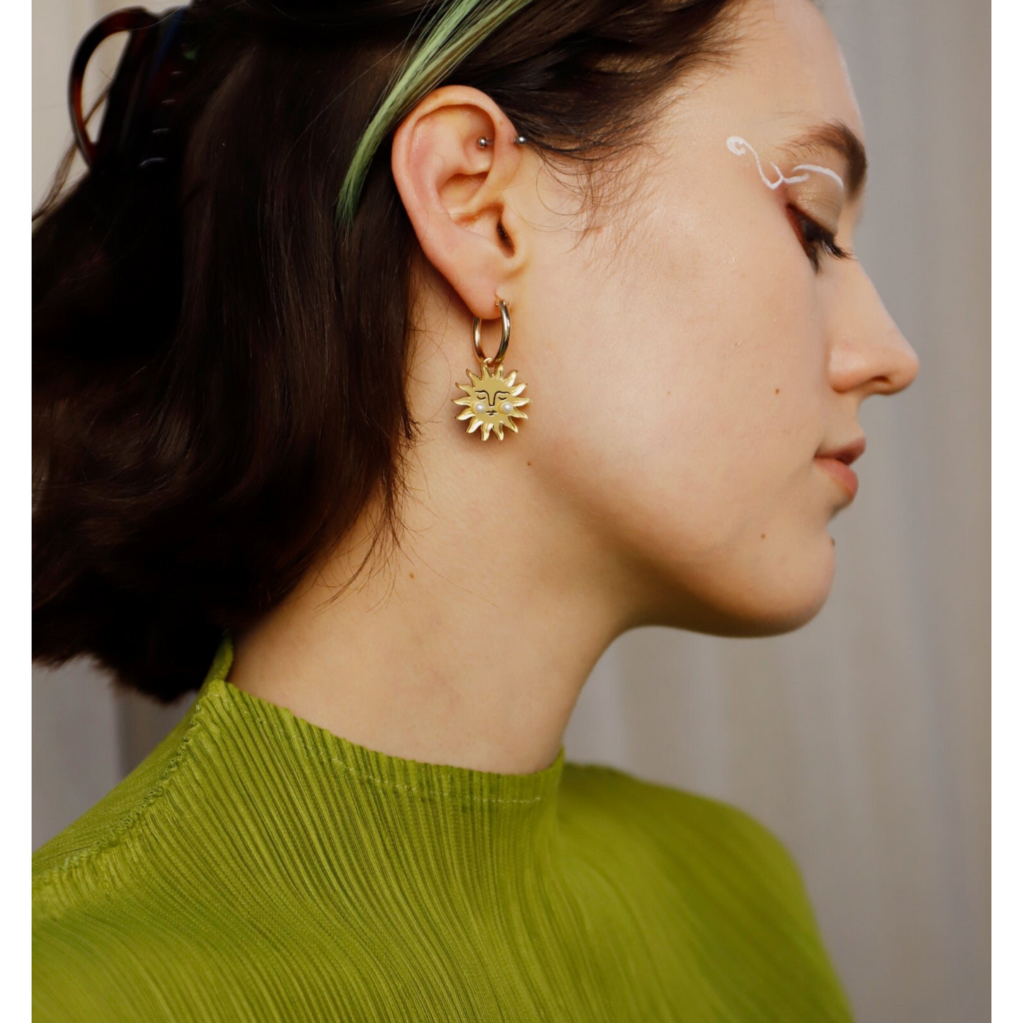 Hoop earrings 2025 with moon