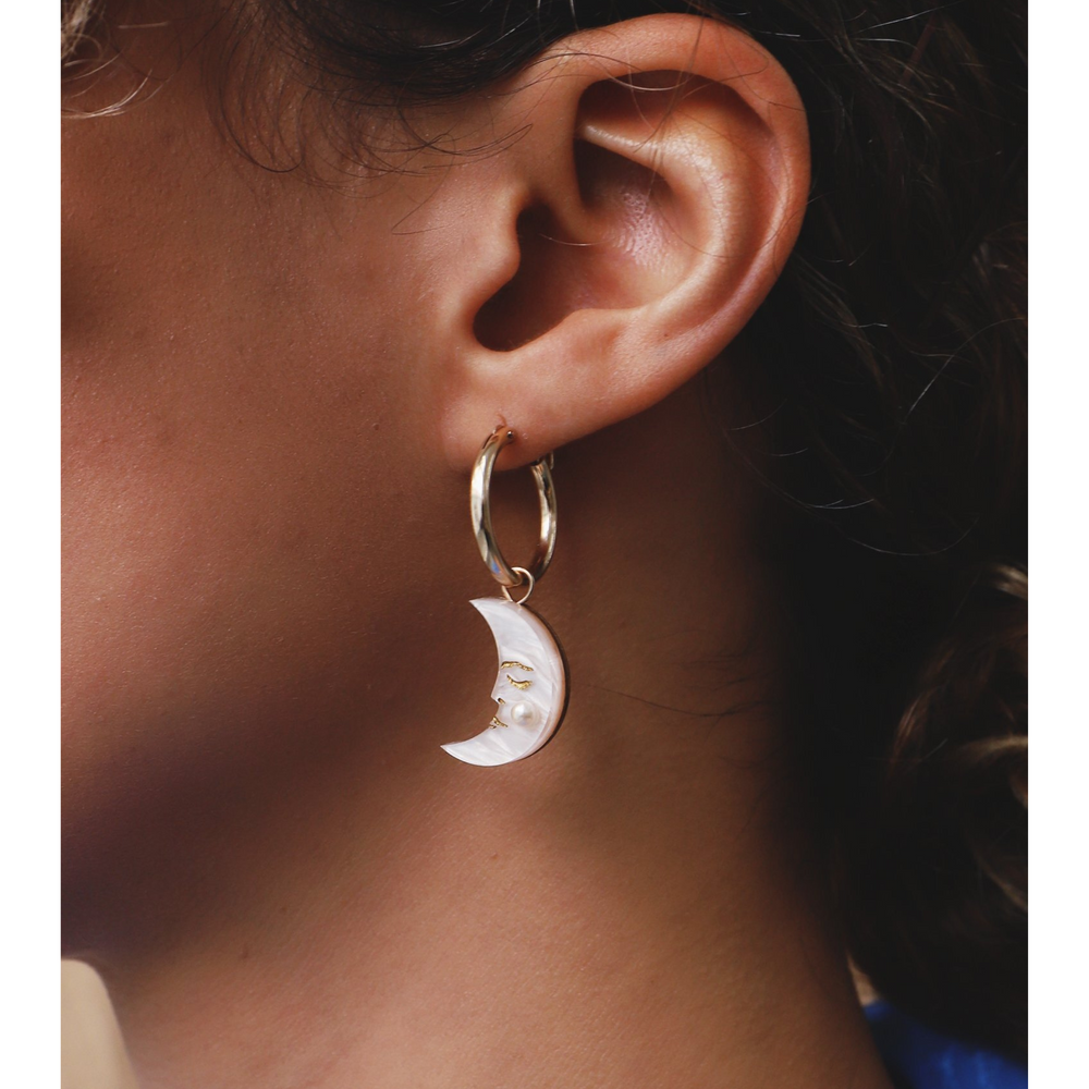 
                      
                        Moon & Star Hoop Earrings
                      
                    