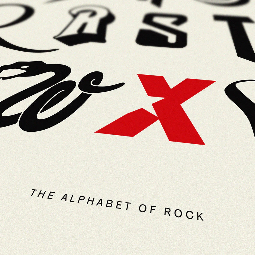 Alphabet of Rock Print