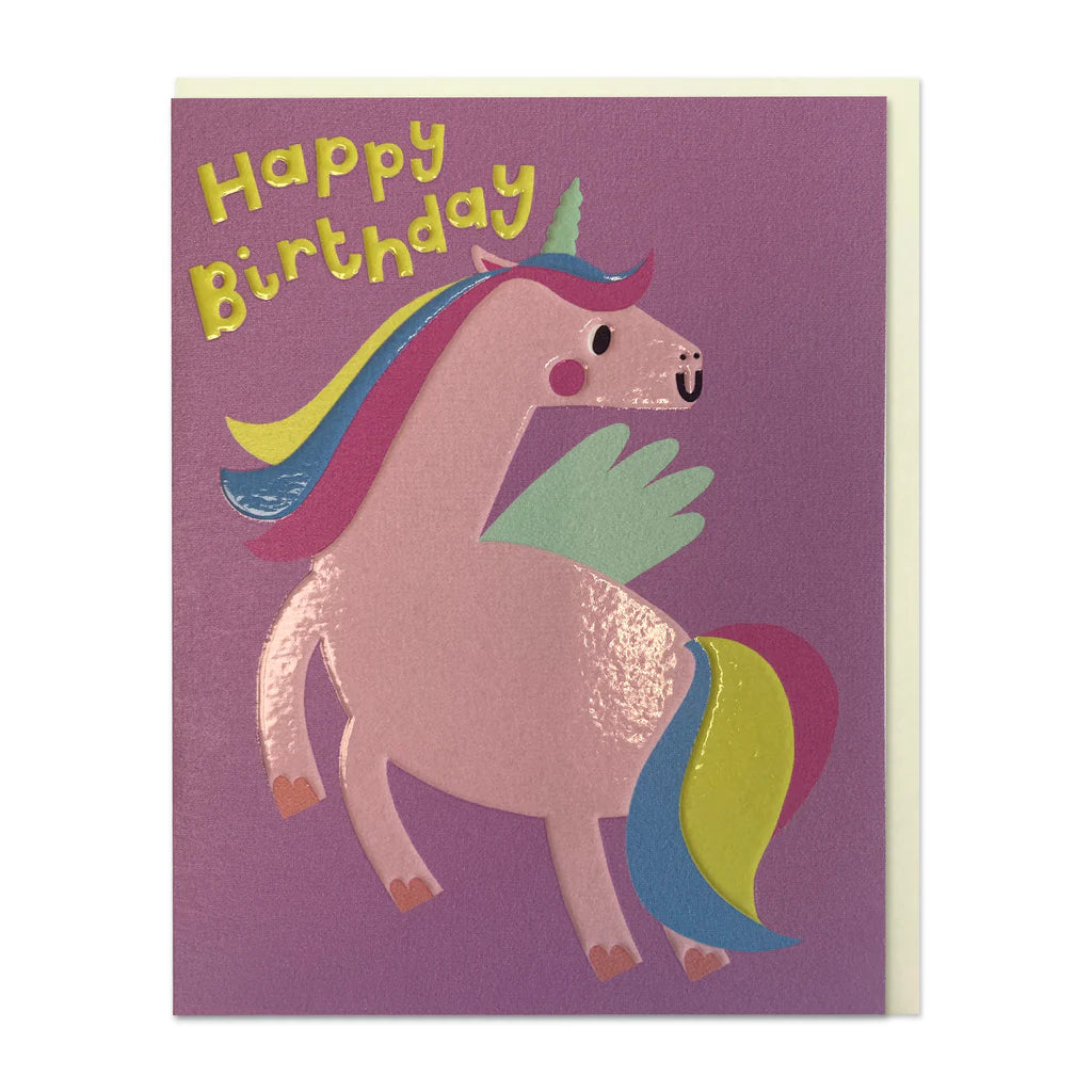 Lavendar Unicorn Birthday Mini Card Lavendar Unicorn Birthday Mini Card