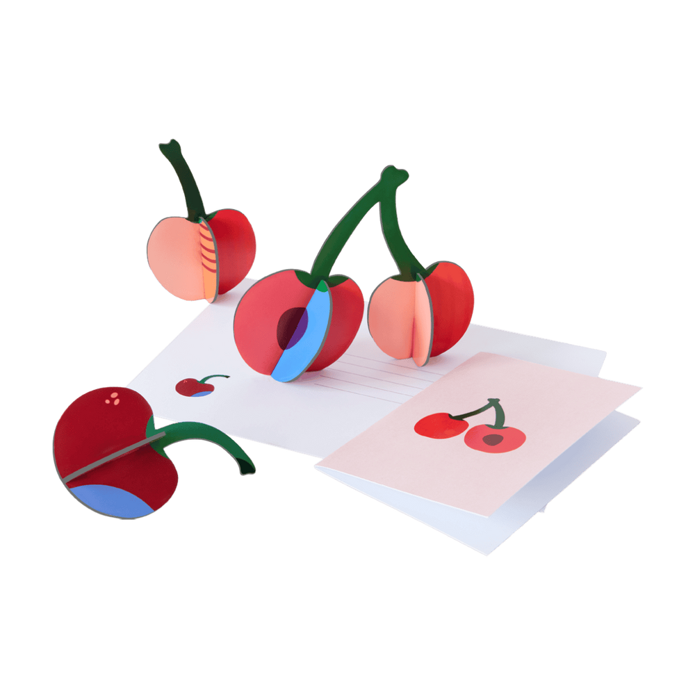 3D Pop Out Card Cherry