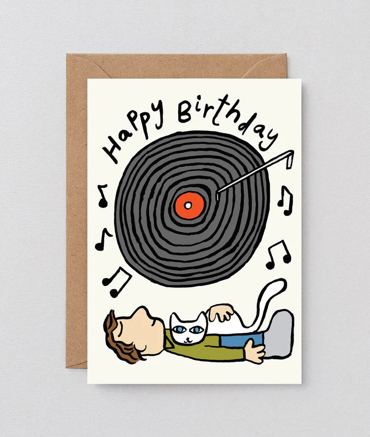 Happy Birthday Vinyl Greetings Card