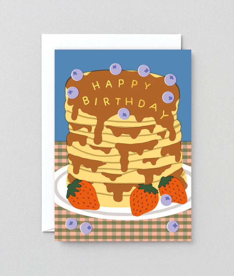 Happy Birthday Pancakes Greeting Card