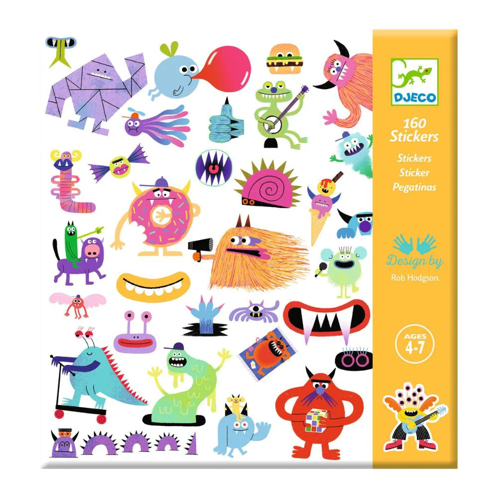 DJECO Intergalaktische Aufkleber Luftballons – Bunte Sticker Für Kinder, Unisex