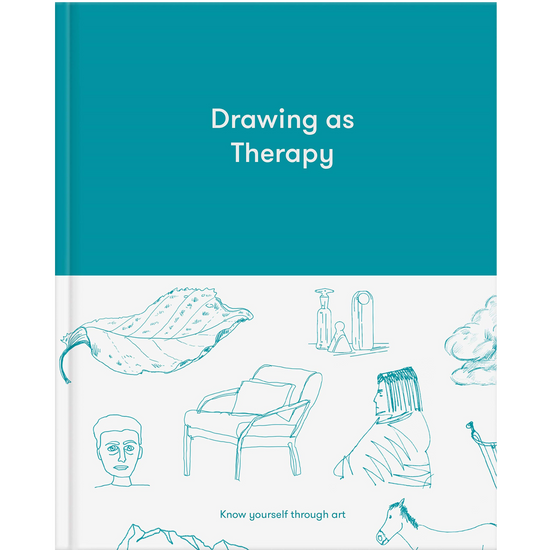 Load image into Gallery viewer, Drawing as Therapy Book cover with hand drawn illustrations
