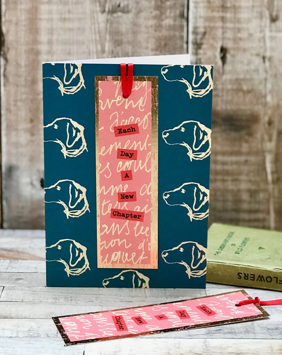 Each Day a New Chapter Pop-up Bookmark Card