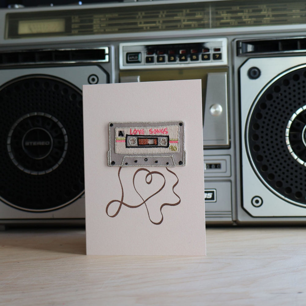 Love Songs Mix Tape Iron on Patch Card