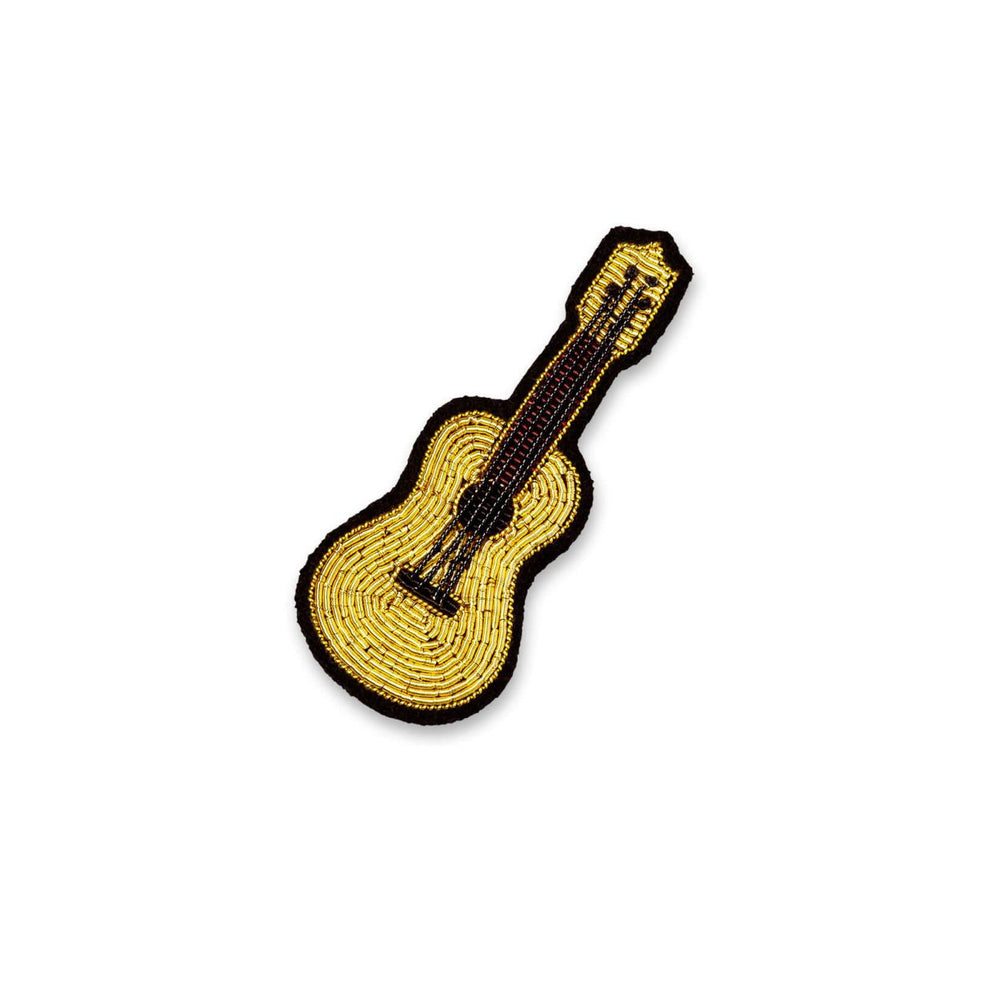 Guitar Embroidered Brooch