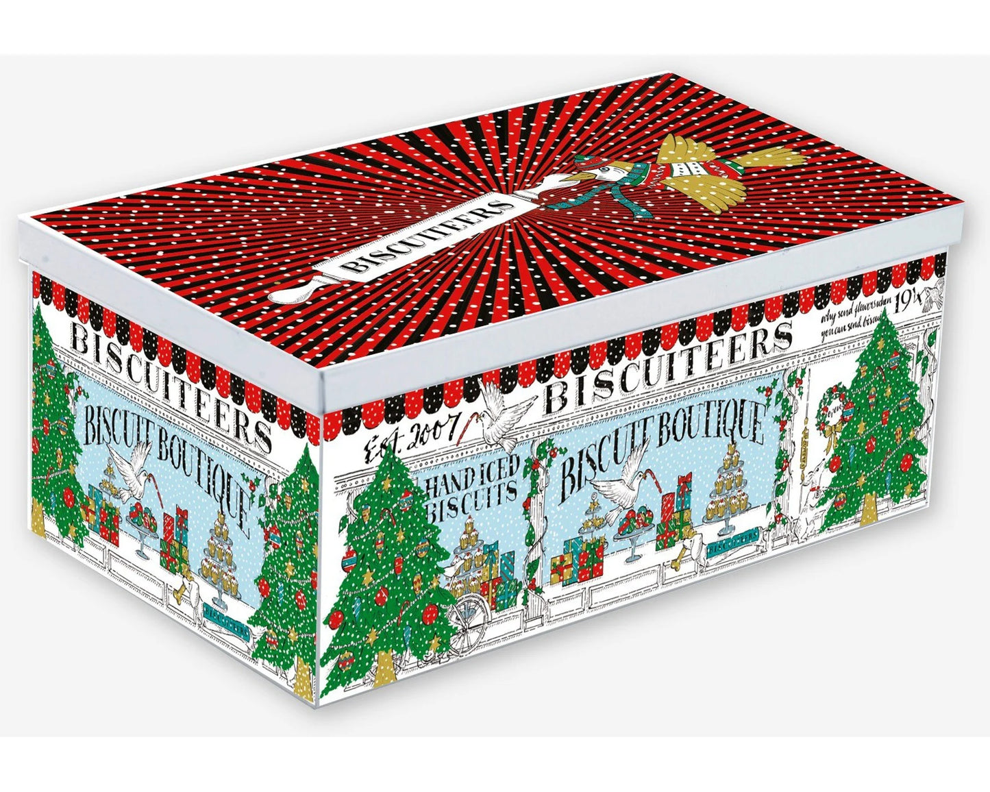 Happy Christmas Gingerbread Biscuit Tin