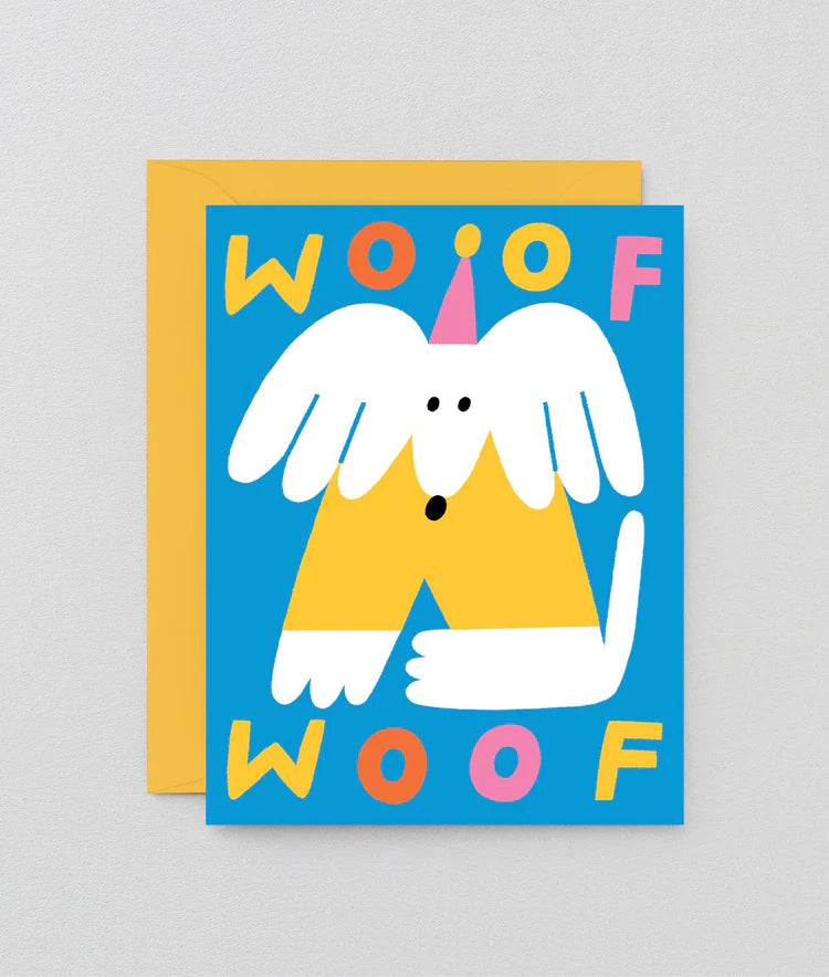 Woof Woof Dog Kids Greeting Card