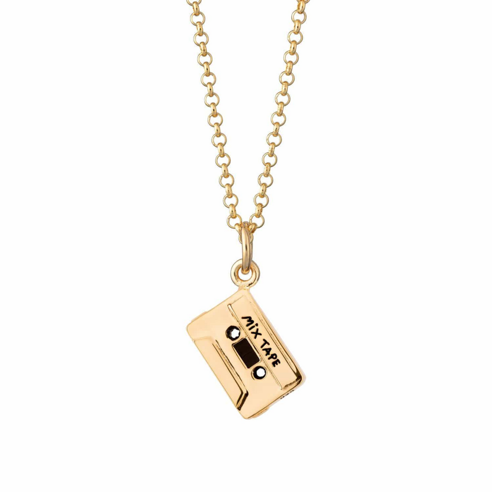 
                  
                    gold mixed tape charm necklace.
                  
                