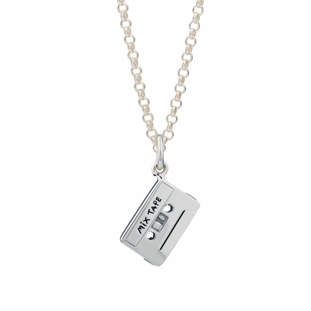 
                  
                    silver mixed tape charm necklace.
                  
                