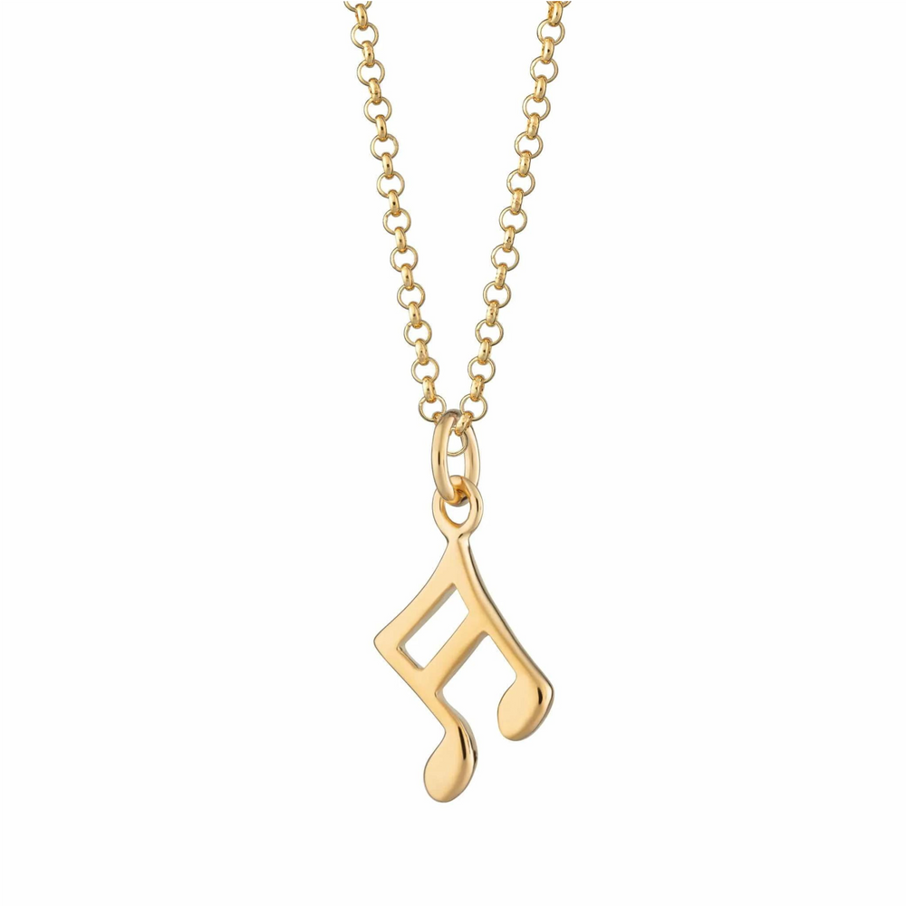 
                      
                        gold semi quaver charm necklace.
                      
                    