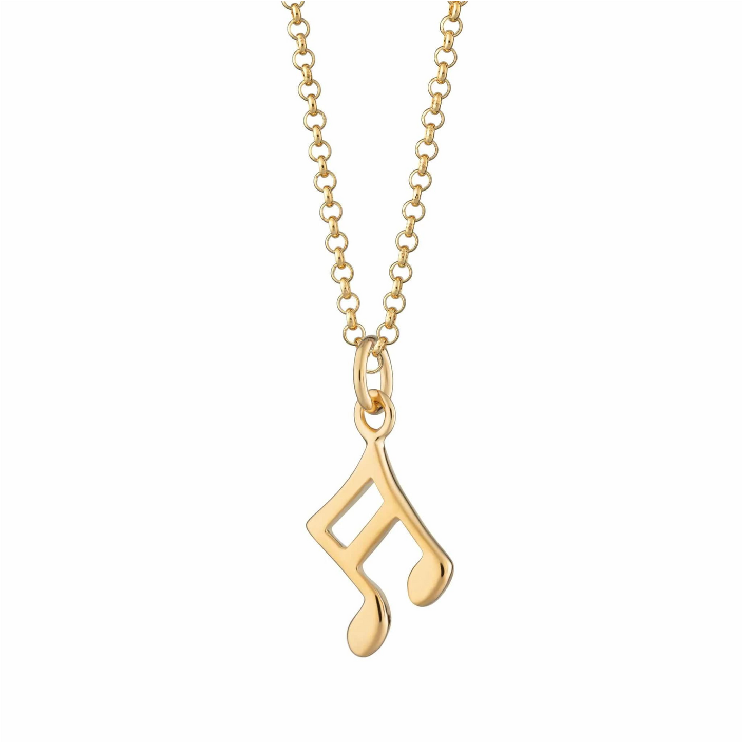Load image into Gallery viewer, gold semi quaver charm necklace.
