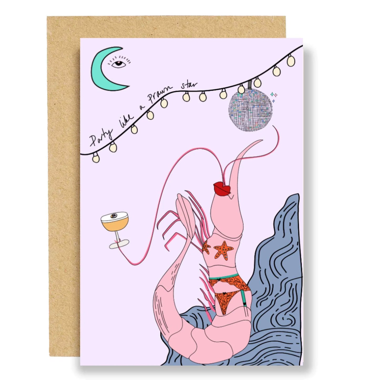 Party Prawn Star Greeting Card