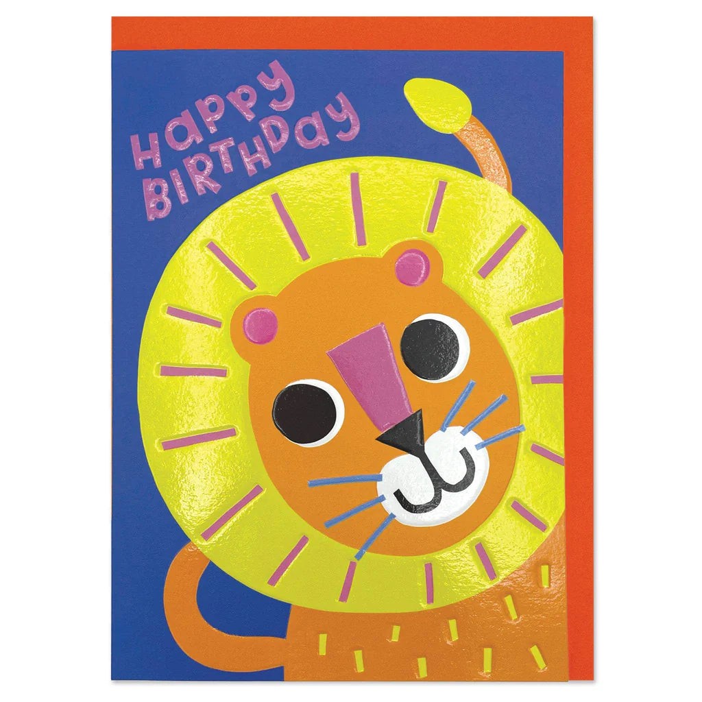 Lion Happy Birthday Card