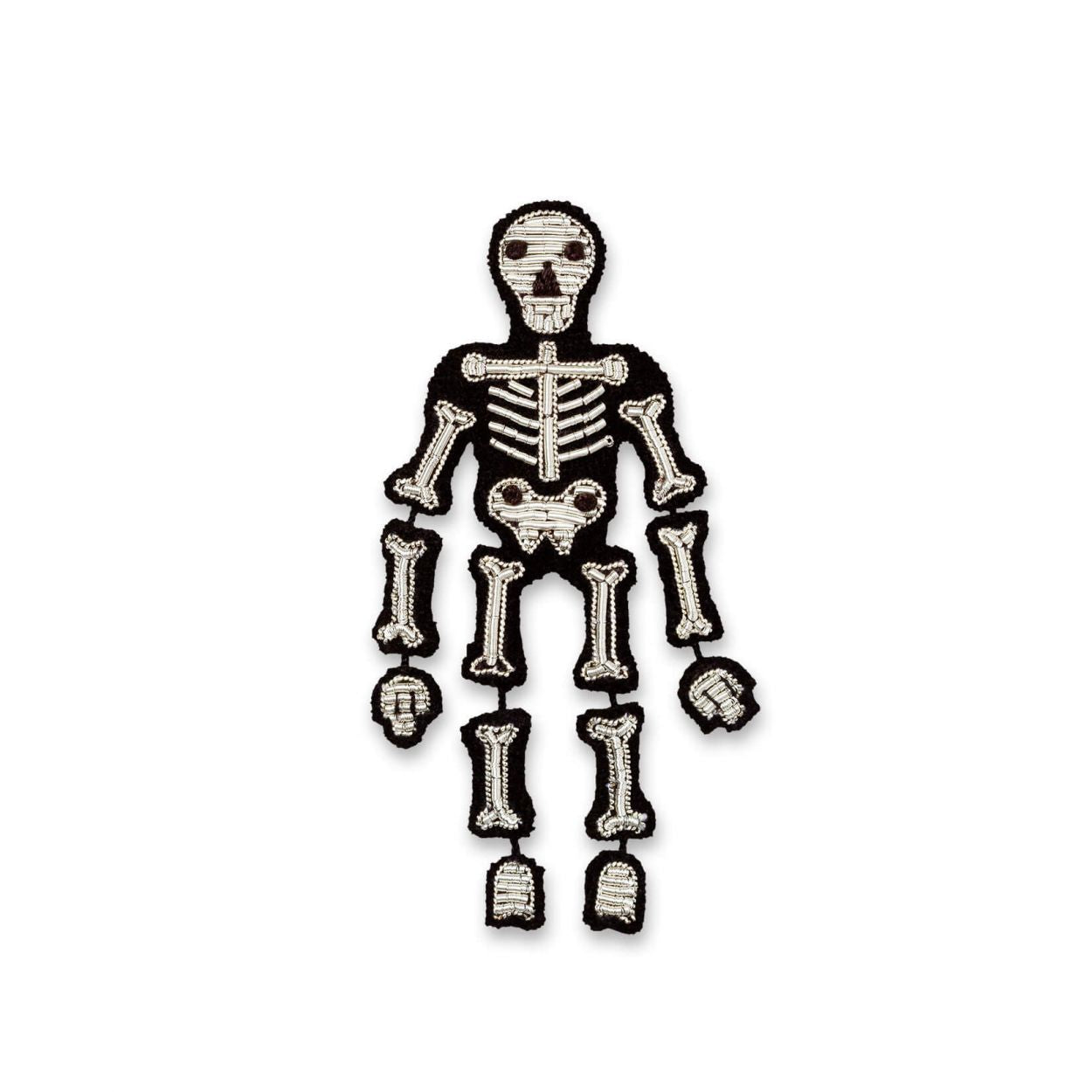 Skeleton Embroidered Brooch