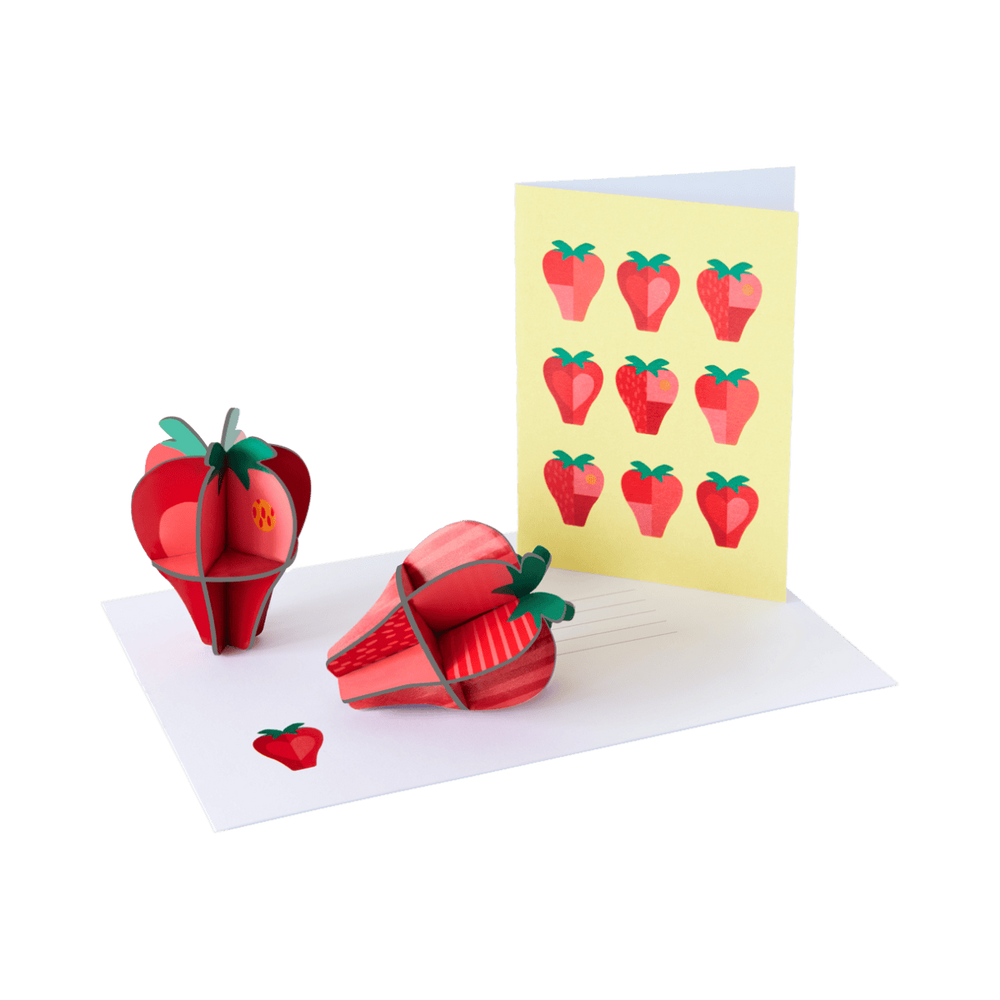 3D Pop Out Card Strawberries