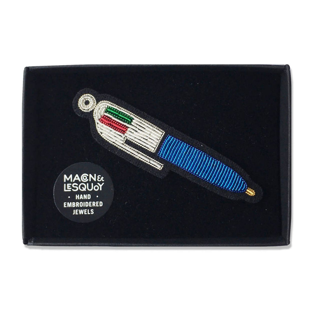 
                  
                    Four Colour Pen Embroidered Brooch
                  
                