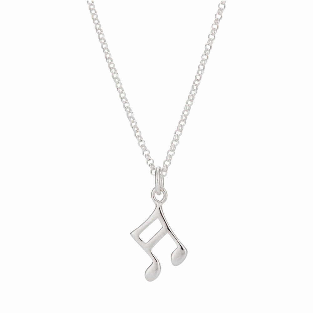 
                      
                        silver semi quaver charm necklace.
                      
                    