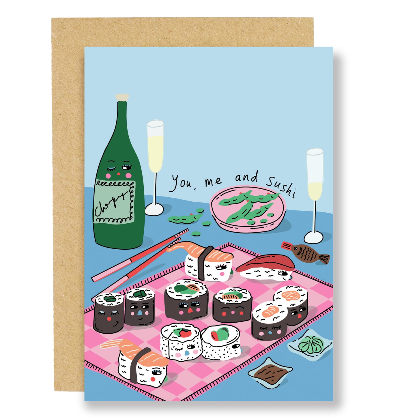 You, Me and Sushi Greeting Card