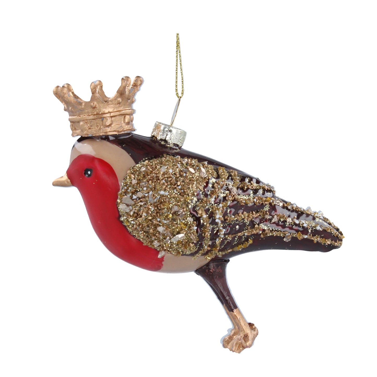 Robin with Crown Decoration