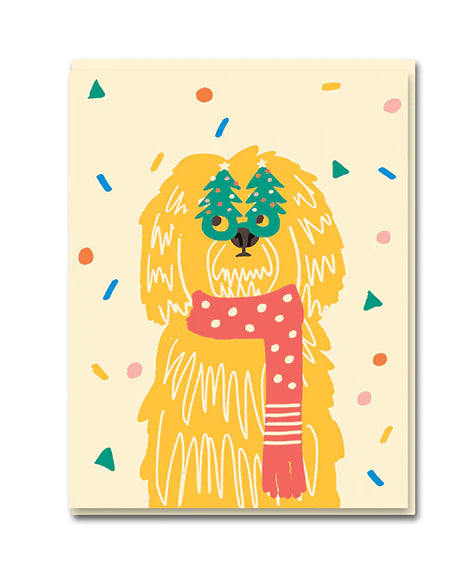 Dog Glasses Christmas Card