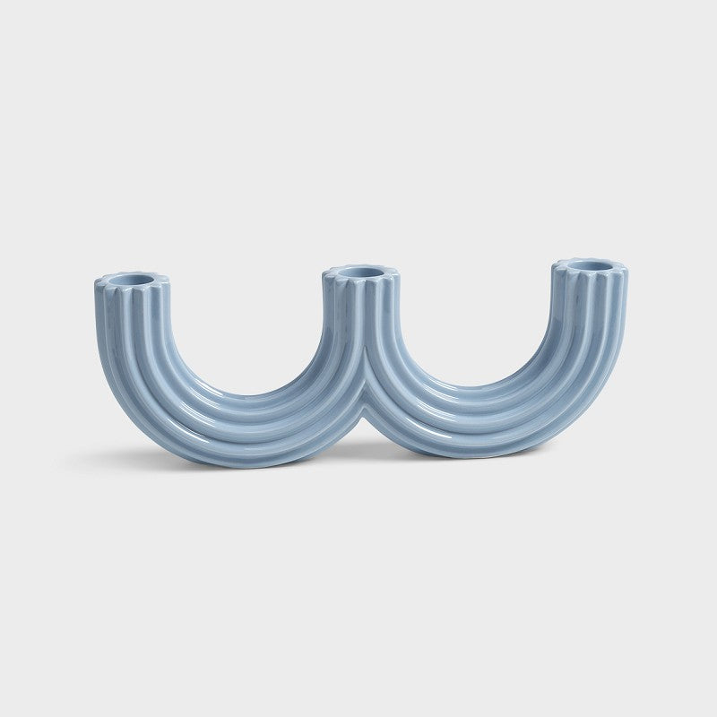Load image into Gallery viewer, Candle Holder Churros Light Blue

