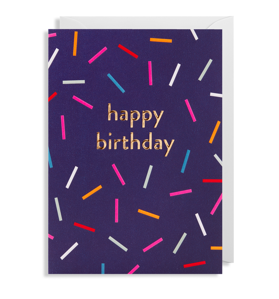 Confetti Happy Birthday Card