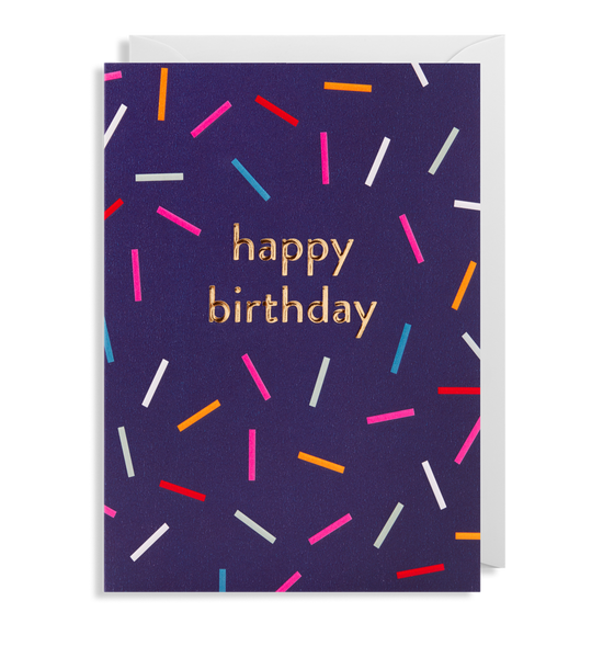 Confetti Happy Birthday Card