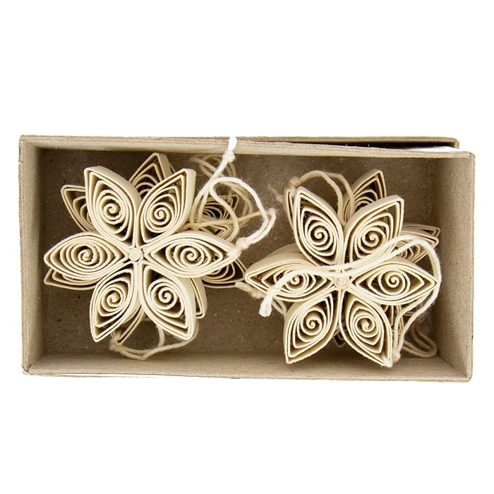 Load image into Gallery viewer, Mini Quill Set of 6 Star Ornaments
