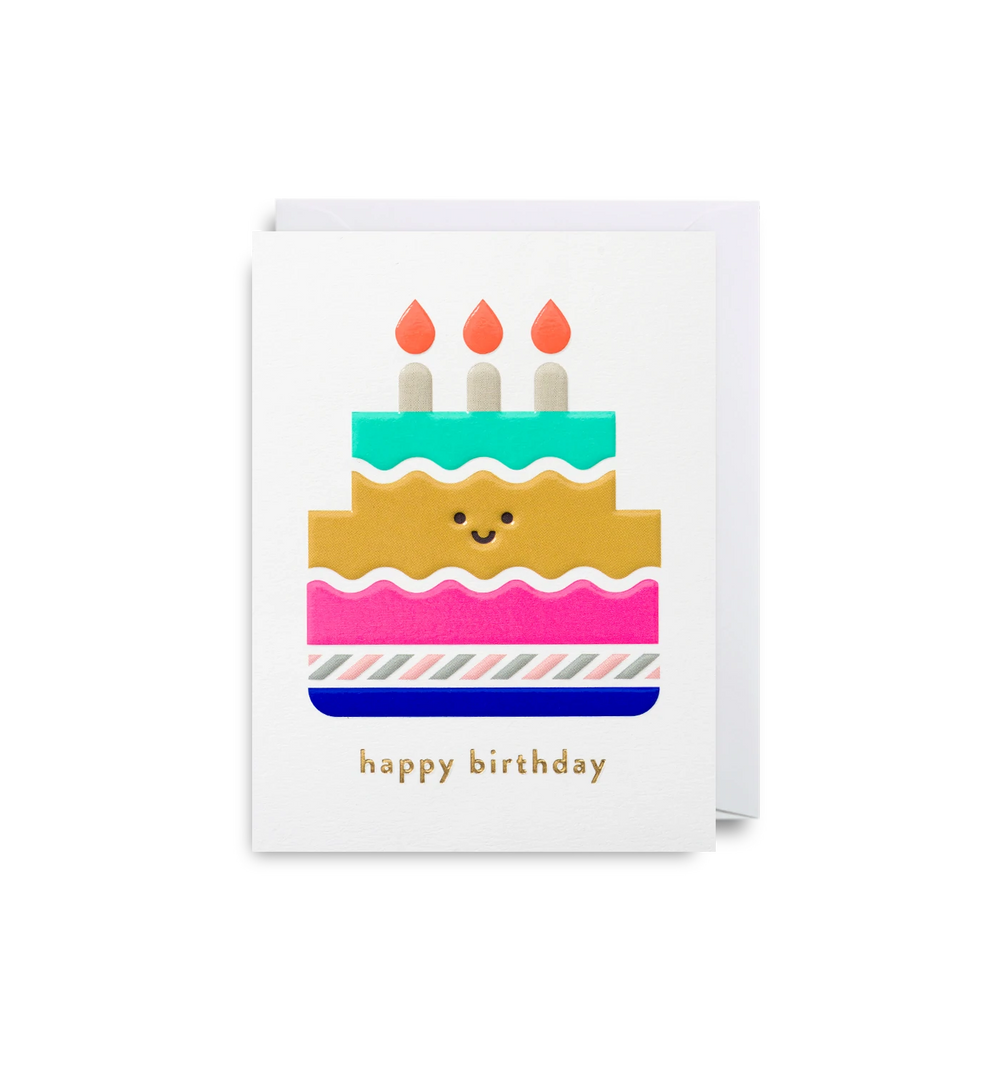 Happy Birthday Cake Mini Card