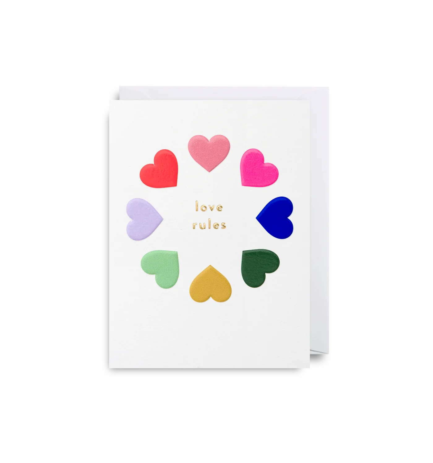 Love Rules Mini Greeting Card