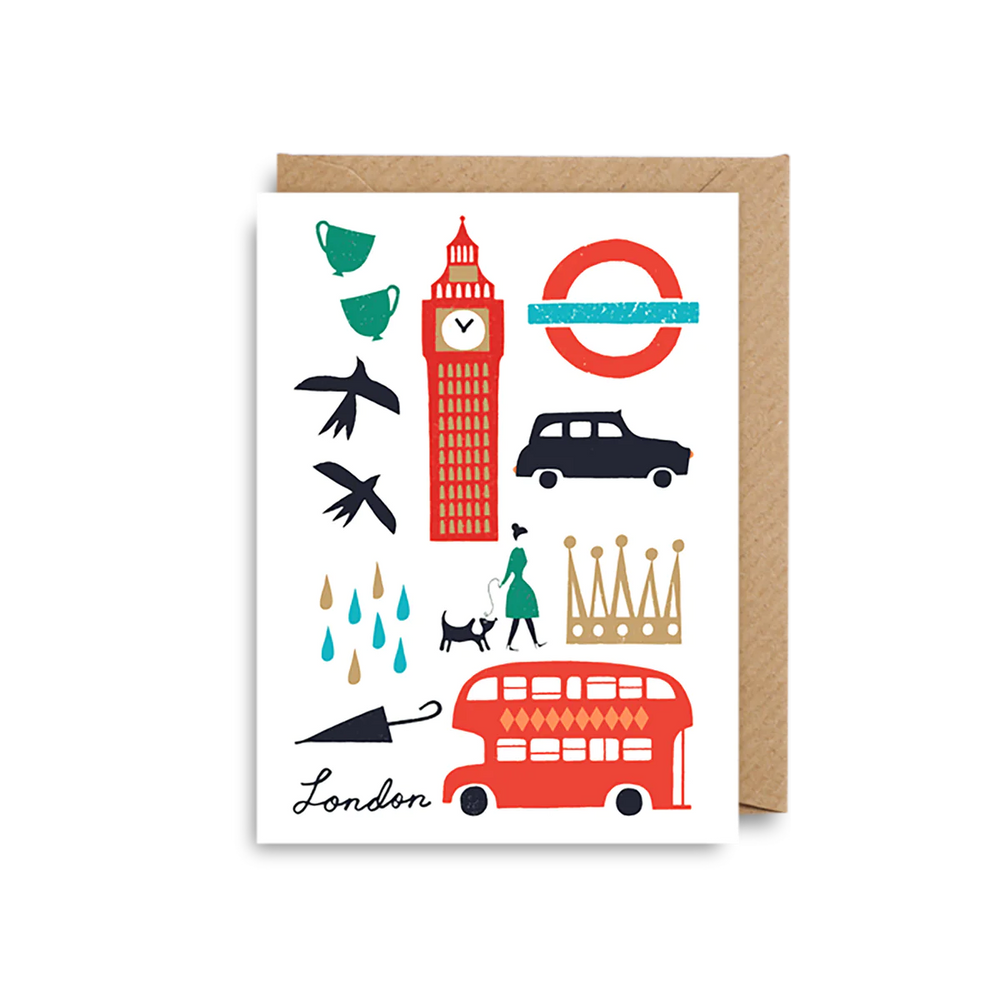 London Icons Mini Greeting Card