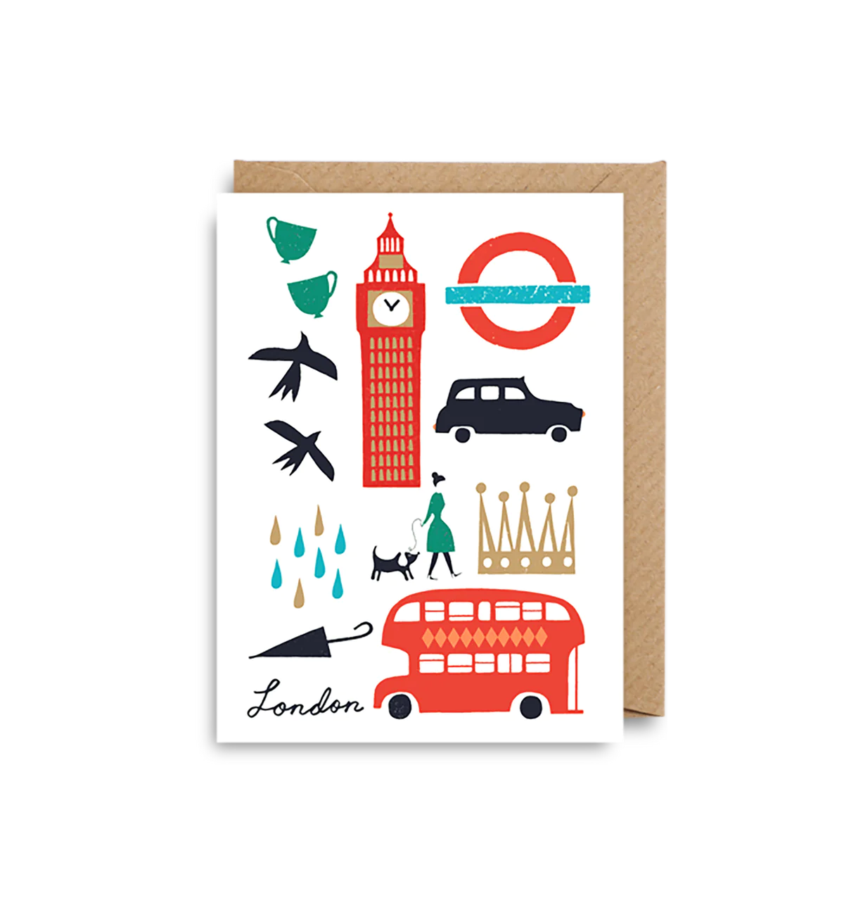 London Icons Mini Greeting Card