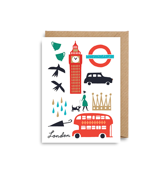 London Icons Mini Greeting Card